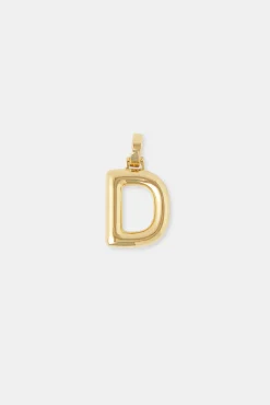 Mini Polished Balloon Letter Pendant - 20m - Gold