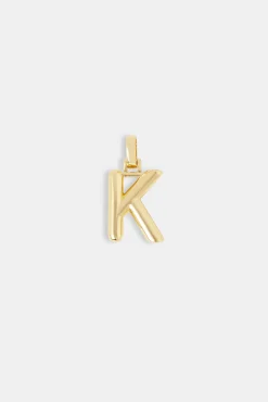 Mini Polished Balloon Letter Pendant - 20m - Gold