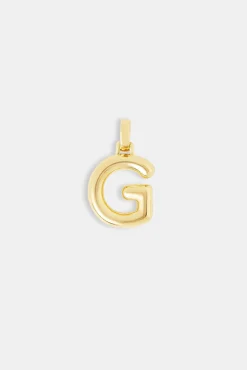 Mini Polished Balloon Letter Pendant - 20m - Gold