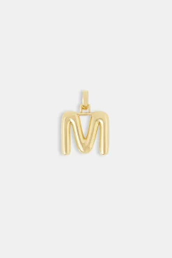 Mini Polished Balloon Letter Pendant - 20m - Gold