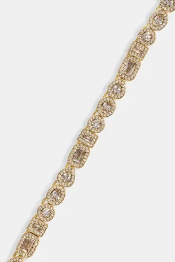 Mixed Shape Cluster Chain - 6mm - Gold