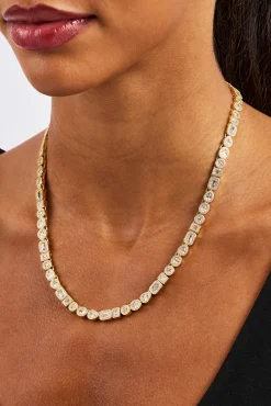 Mixed Shape Cluster Chain - 6mm - Gold