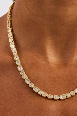 Mixed Shape Cluster Chain - 6mm - Gold