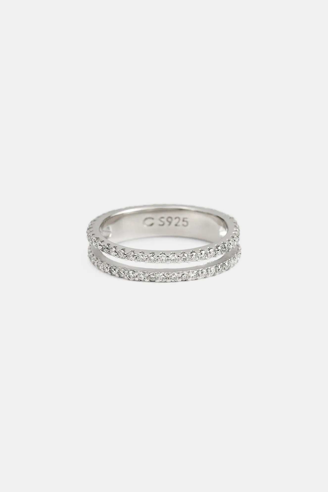 Moissanite Double Row Ring - 5mm