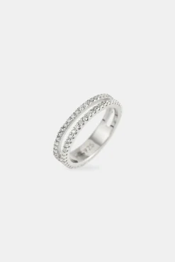 Moissanite Double Row Ring - 5mm