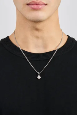Mother of Pearl Motif Cuban Necklace - 10mm