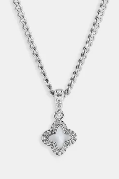 Mother of Pearl Motif Cuban Necklace - 10mm