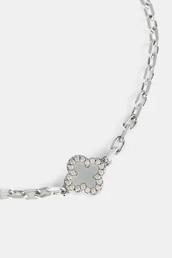 Mother Of Pearl Motif Rolo Bracelet - 8mm - White