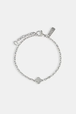 Mother Of Pearl Motif Rolo Bracelet - 8mm - White