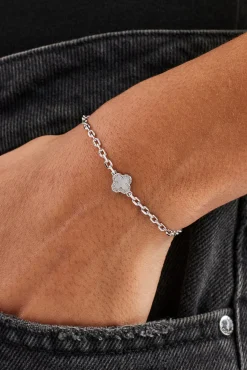 Mother Of Pearl Motif Rolo Bracelet - 8mm - White