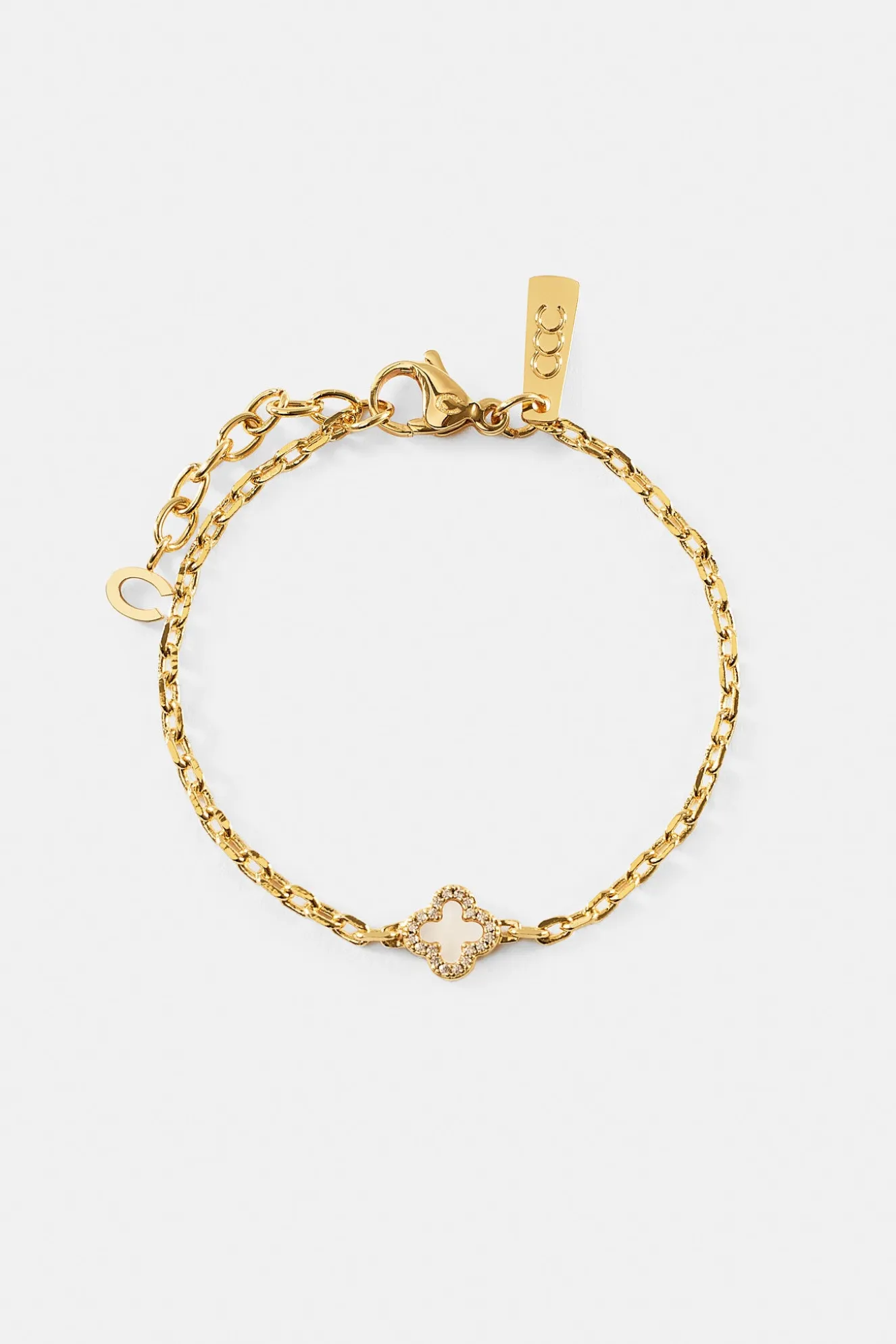 Mother Of Pearl Motif Rolo Bracelet - 8mm