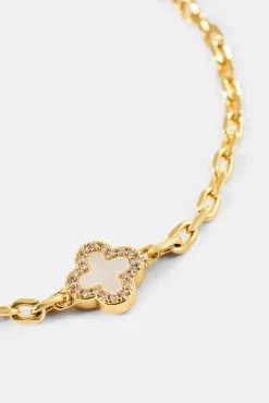 Mother Of Pearl Motif Rolo Bracelet - 8mm