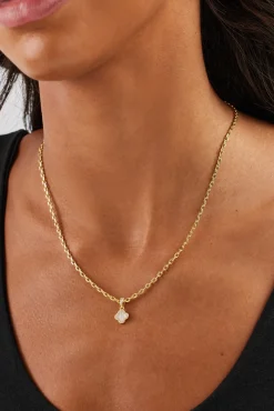 Mother Of Pearl Motif Rolo Necklace - 8mm
