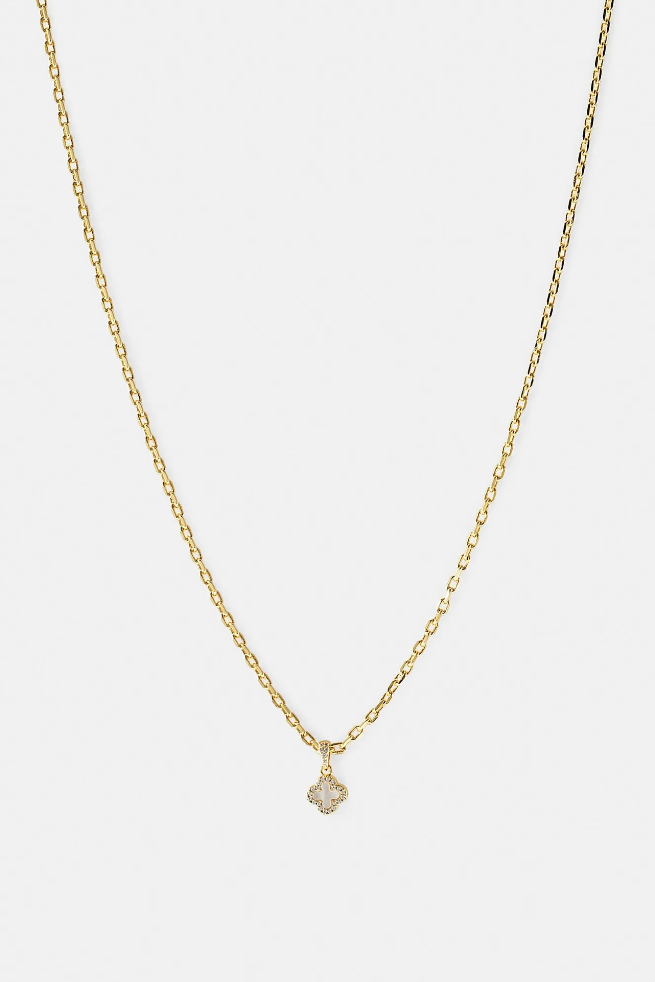Mother Of Pearl Motif Rolo Necklace - 8mm