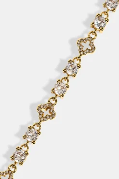 Motif & Circle CZ Multigem Bracelet - 6mm - Gold