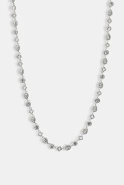 Motif & Clear Gemstone Chain - 6mm