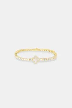 Motif Mother of Pearl Tennis Bracelet - 3mm