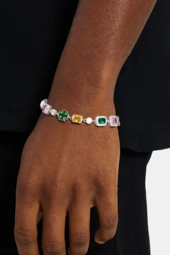 Multi Gemstone Motif Bracelet - 10mm