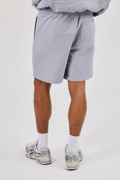 Nylon Check Short - Light Grey