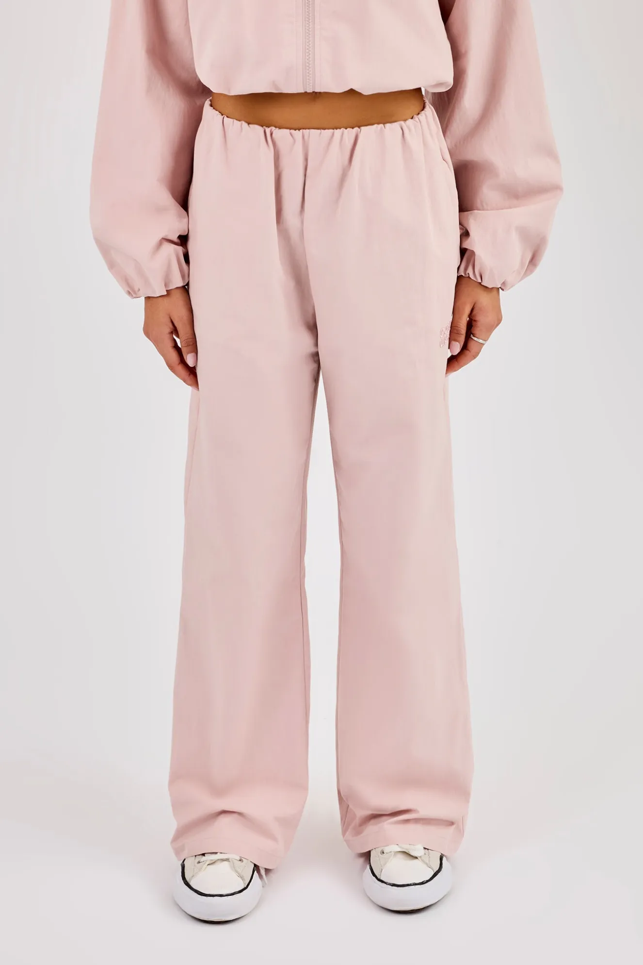 Nylon Waistbandless Jogger - Light Pink