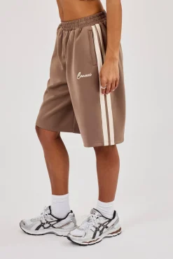 Off White Taping Double Halterneck Top & Taupe Jort