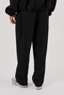 Ottoman Rib Relaxed Jogger - Black