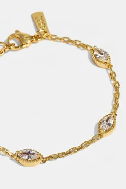 Oval Polished Bracelet - 6mm - Gold