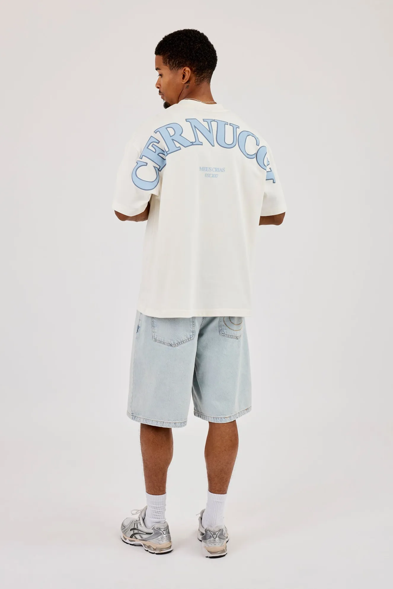 Oversized Back Logo Printed T-Shirt - Off White