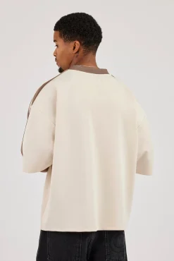 Oversized Cernucci Football Top - Off White