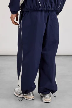 Oversized Nylon Panelled Jogger - Navy