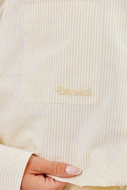 Oversized Stripe Shirt - Butter Yellow