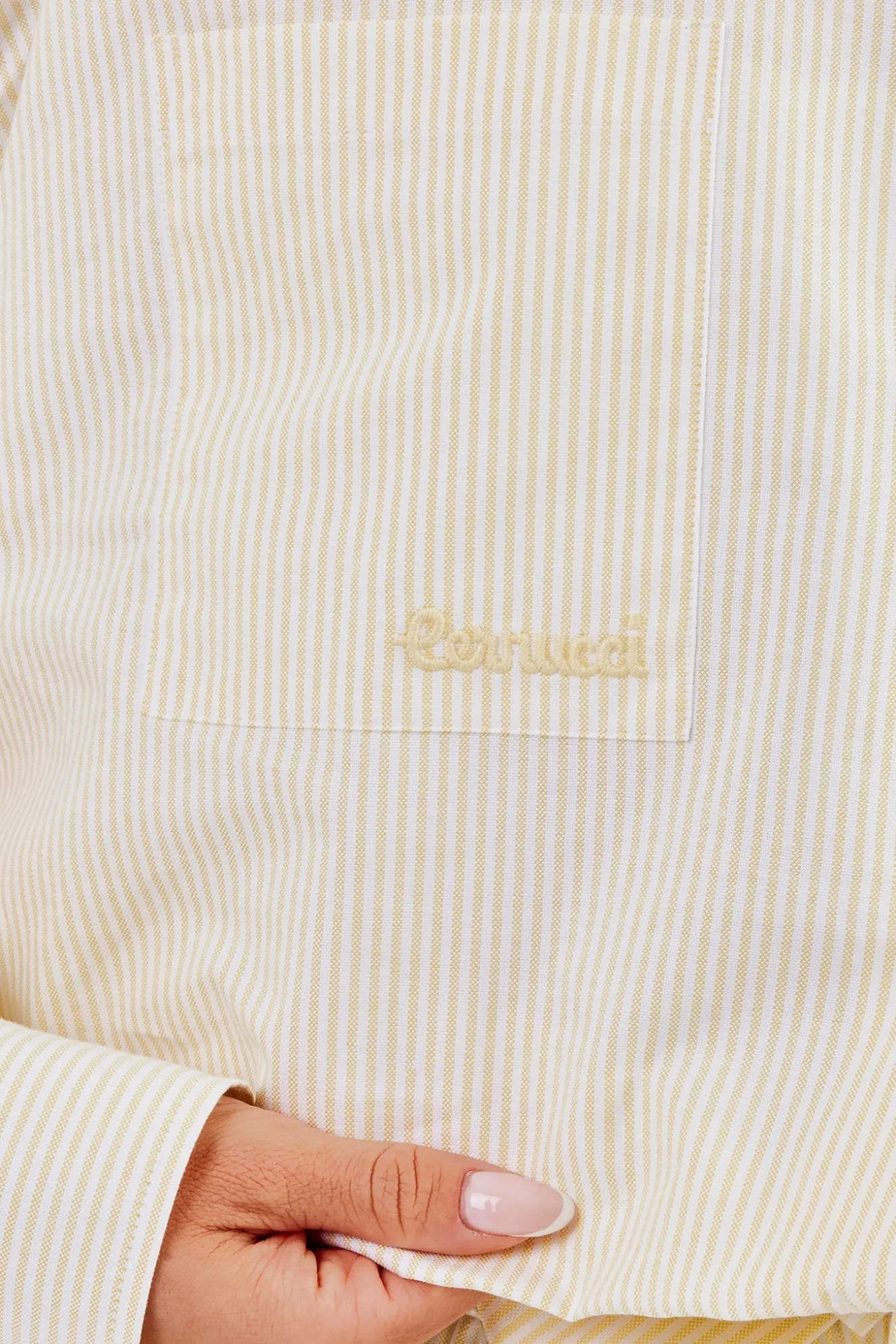 Oversized Stripe Shirt - Butter Yellow