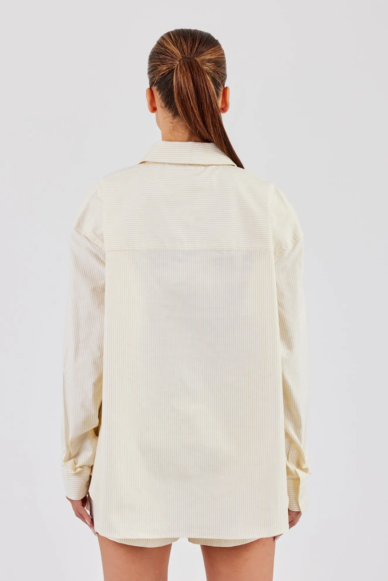 Oversized Stripe Shirt - Butter Yellow