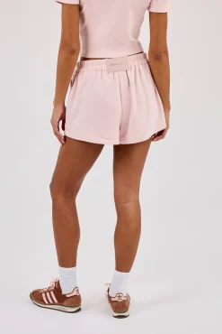 Peached Soft Touch Button Front Short - Baby Pink