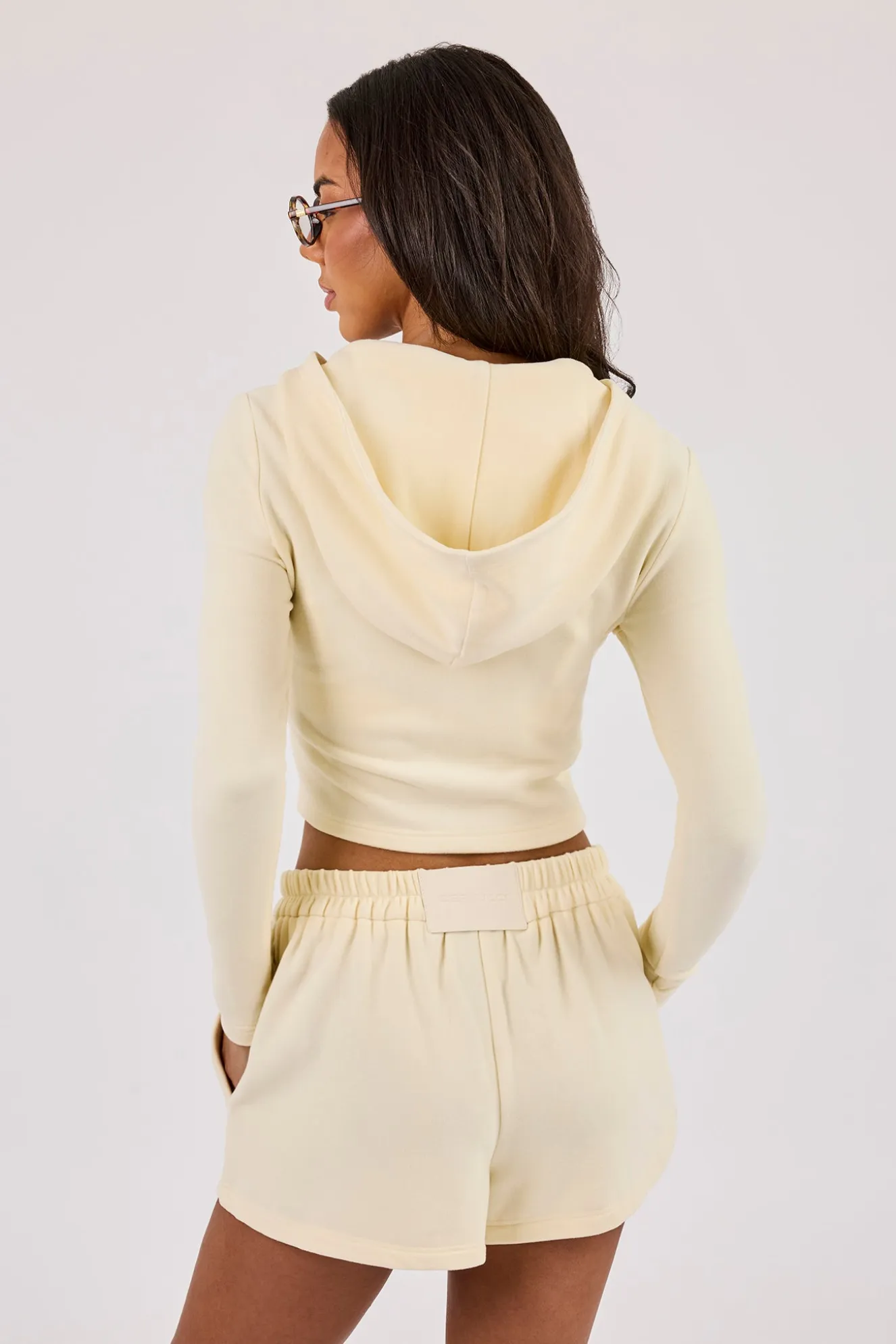 Peached Soft Touch Fitted Zip Hoodie - Butter Yellow