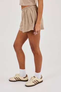 Peached Soft Touch Short - Taupe
