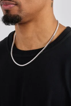 Pear Stone Tennis Chain - 3mm - White