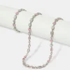 Pink & Clear Multi Gemstone Chain & Bracelet - 6mm