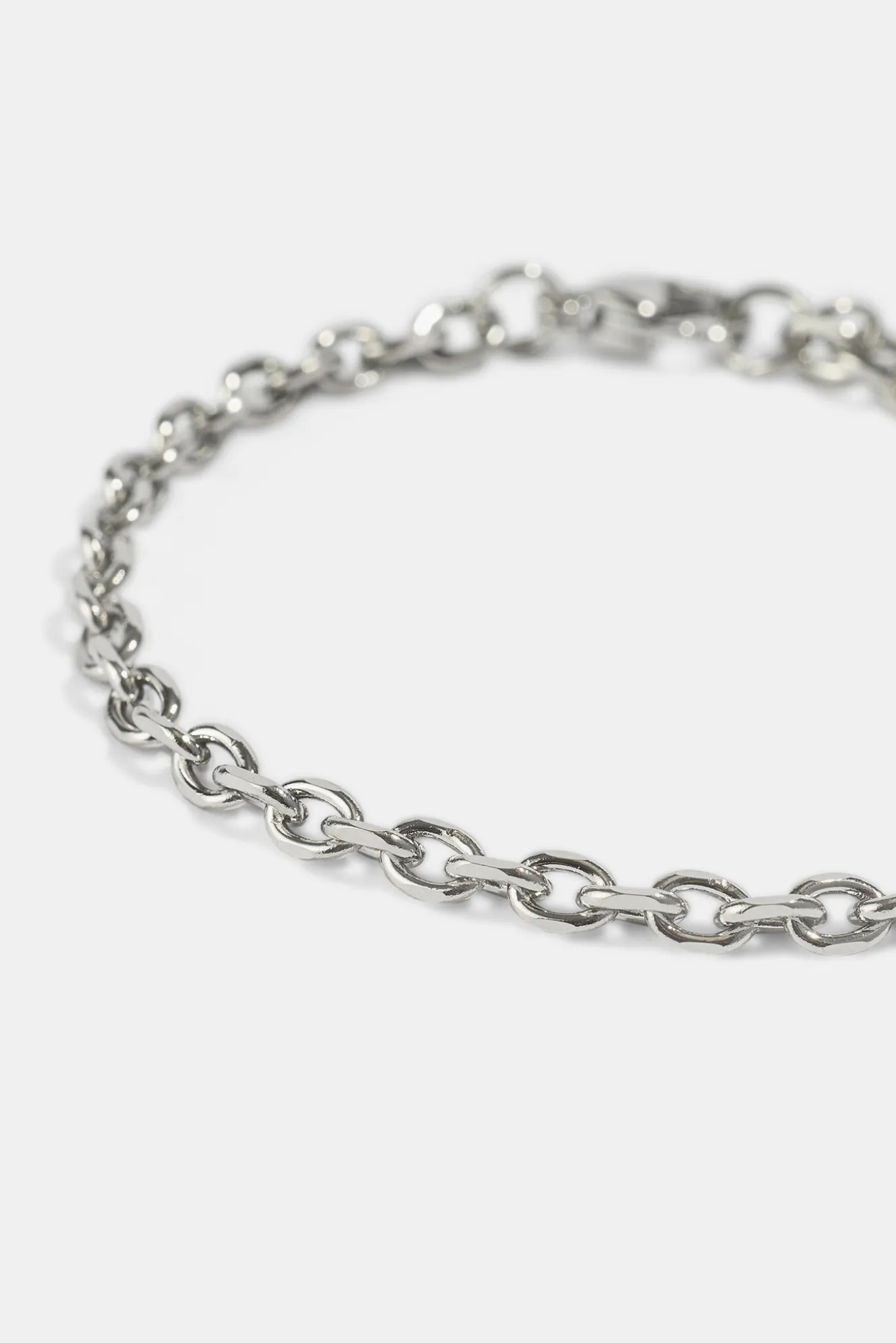 Polished Anchor Bracelet - 5mm - White