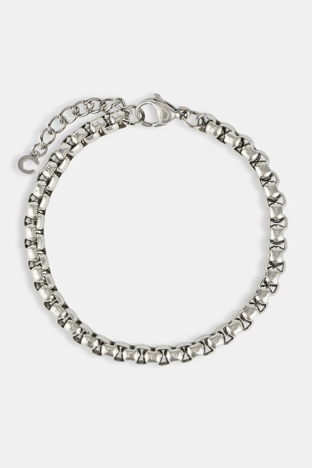 Polished Box Bracelet - 5mm - White