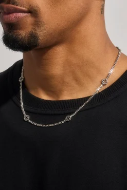 Polished Cross Motif Chain - 6mm - White