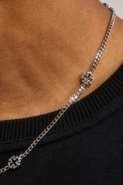 Polished Cross Motif Chain - 6mm - White