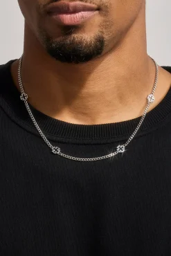 Polished Cross Motif Chain - 6mm - White