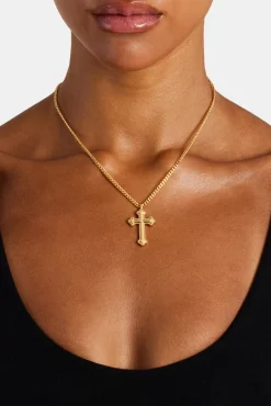 Polished Cross Necklace - 25mm