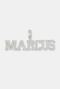 Polished Edge Iced Letter Pendant - 20mm