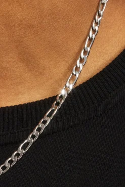 Polished Figaro Bracelet & Chain - 5mm - White