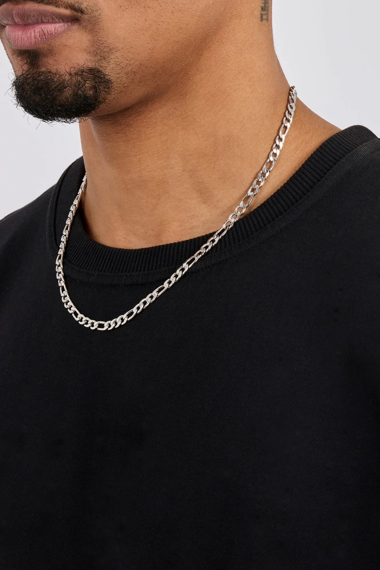 Polished Figaro Chain - 5mm - White