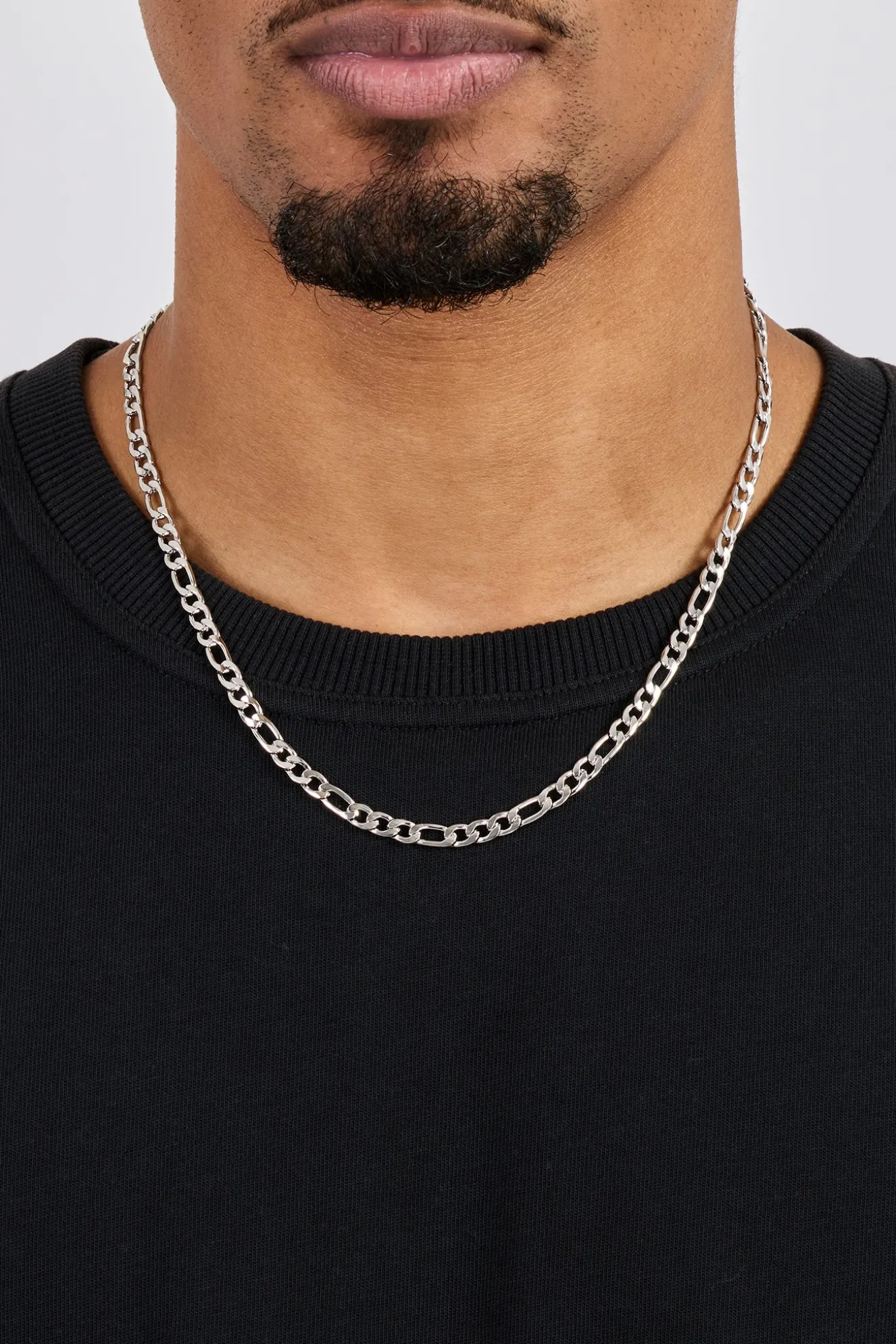 Polished Figaro Chain - 5mm - White