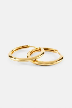 Polished Hoop Earrings - 20mm
