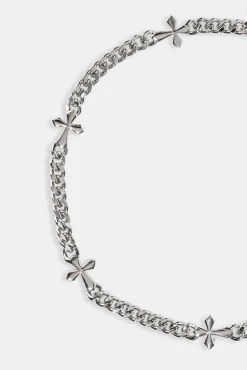 Polished Miami & Cross Bracelet - 3mm - White